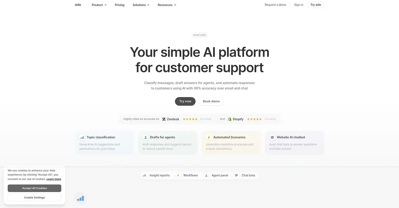 Screenshot of Aide