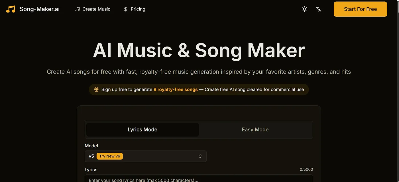 Screenshot of Song Maker