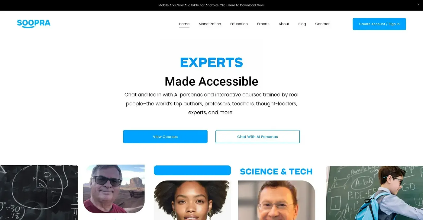 Screenshot of Soopra AI