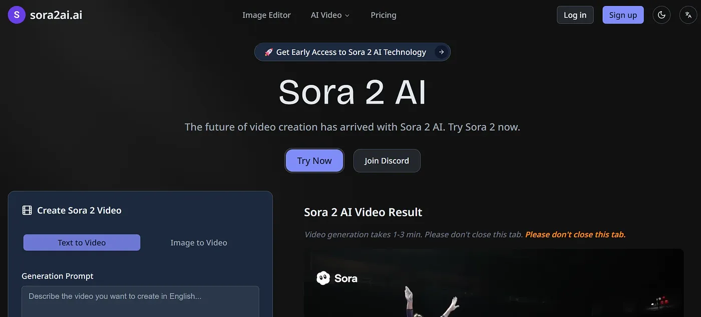 Screenshot of Sora 2 AI
