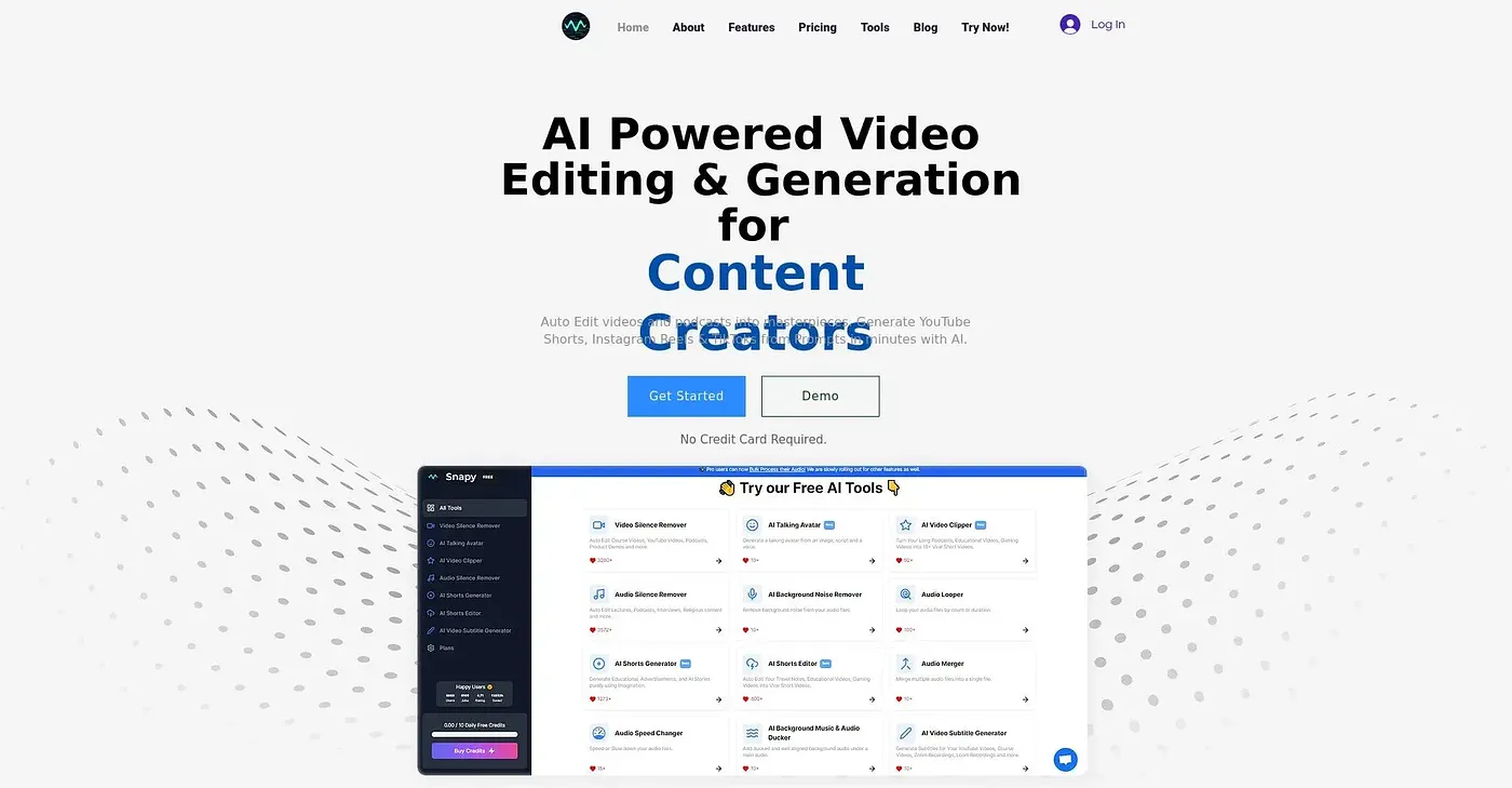 Screenshot of Snapy AI