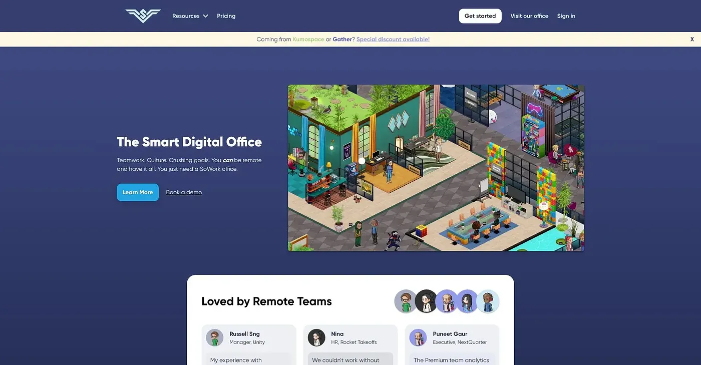 Screenshot of SoWork