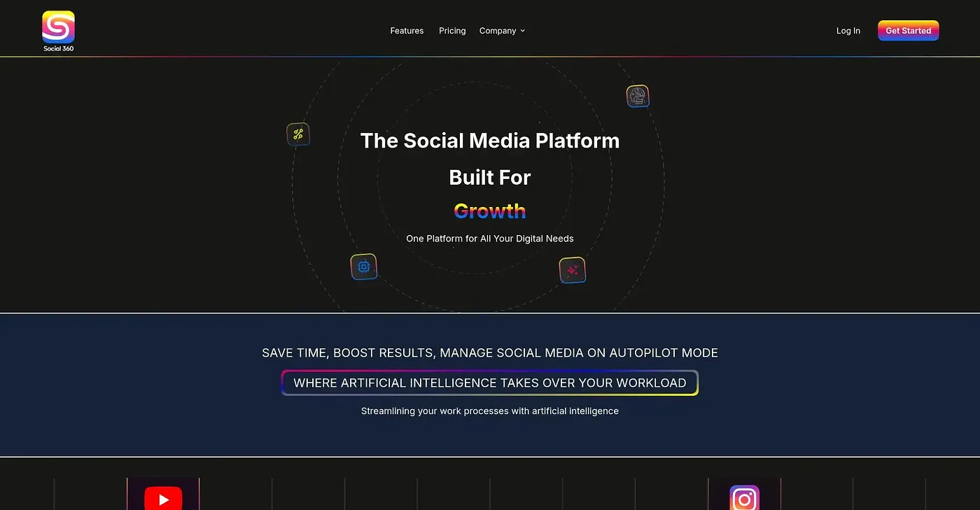 Screenshot of Social 360 AI