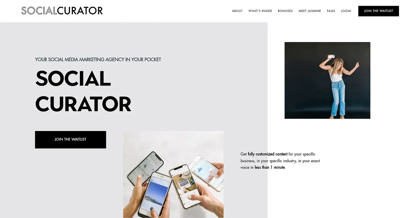 Screenshot of Social Curator