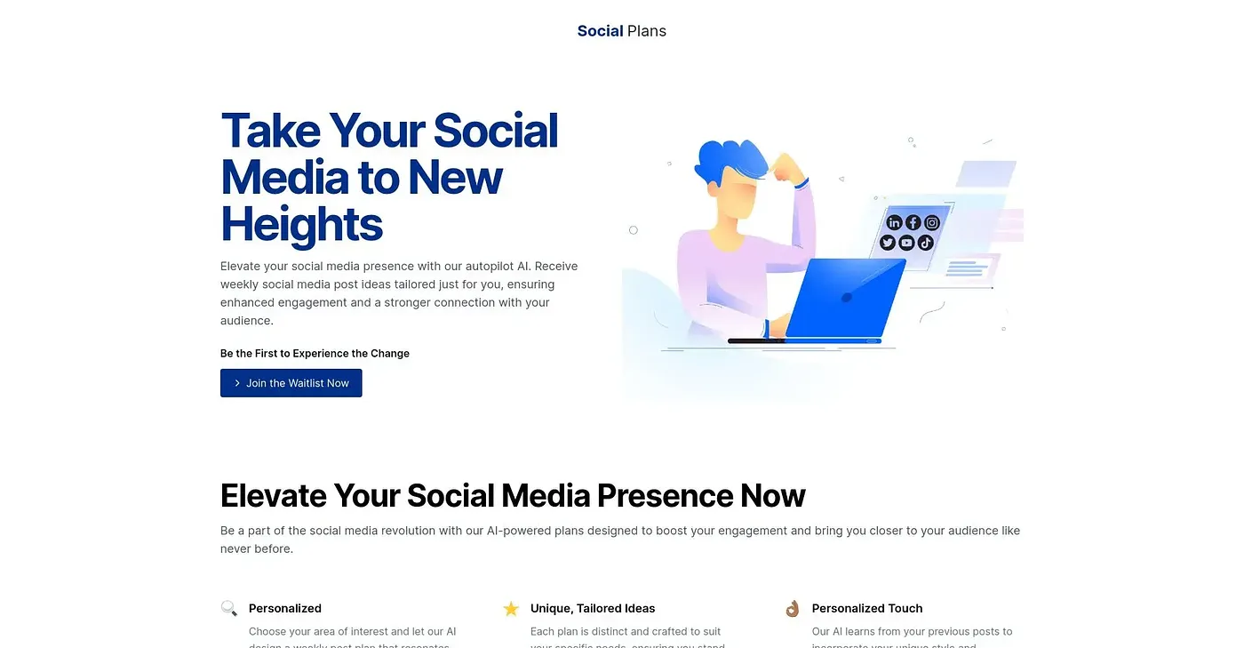 Screenshot of Social Plans