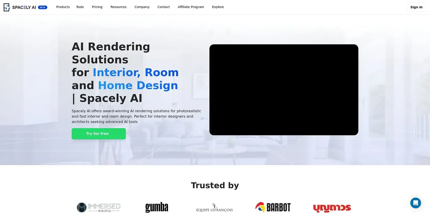 Screenshot of Spacely AI