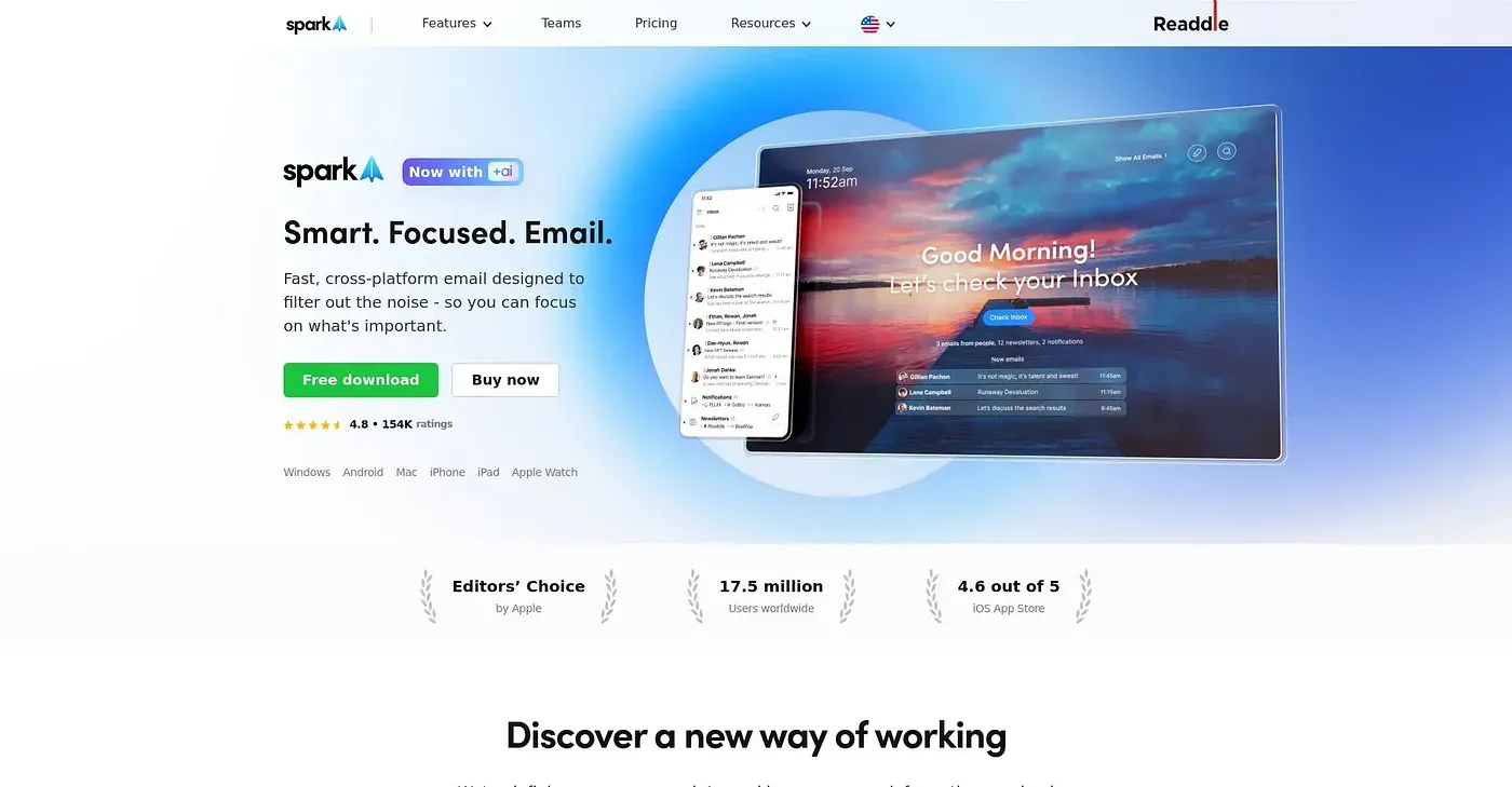 Screenshot of Spark Mail App