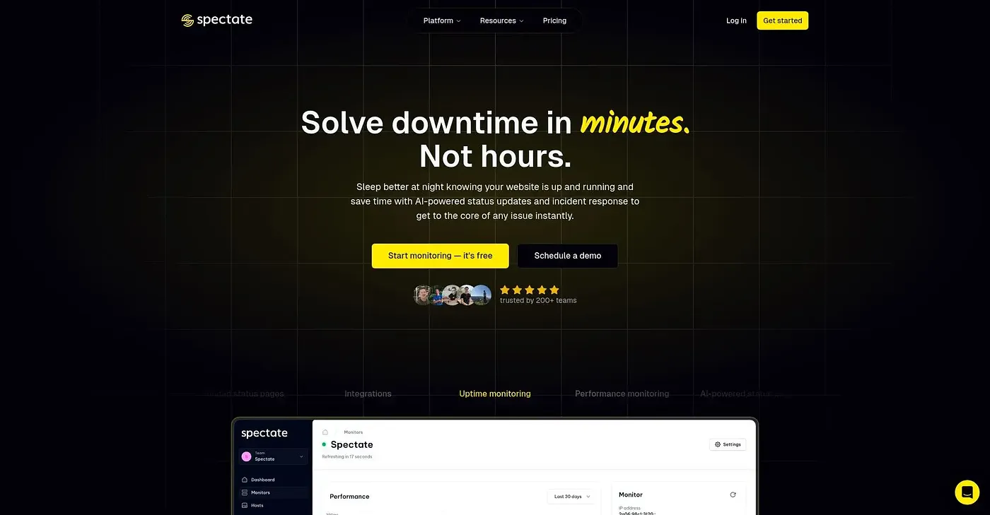 Screenshot of Spectate