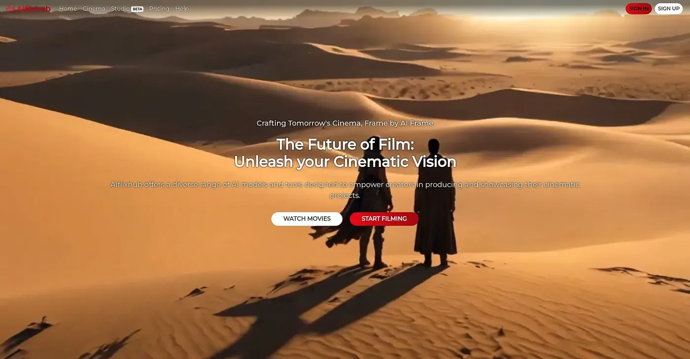 Screenshot of Aiflix Hub