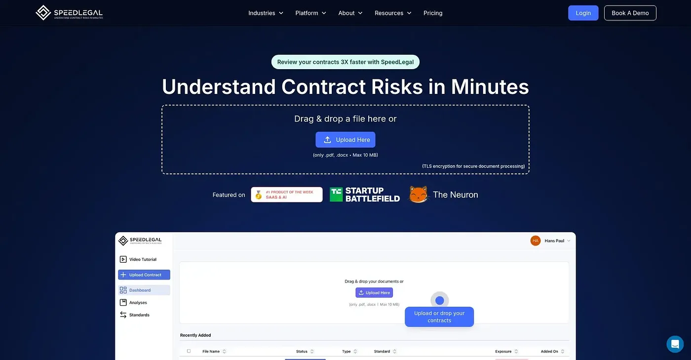 Screenshot of Speedlegal