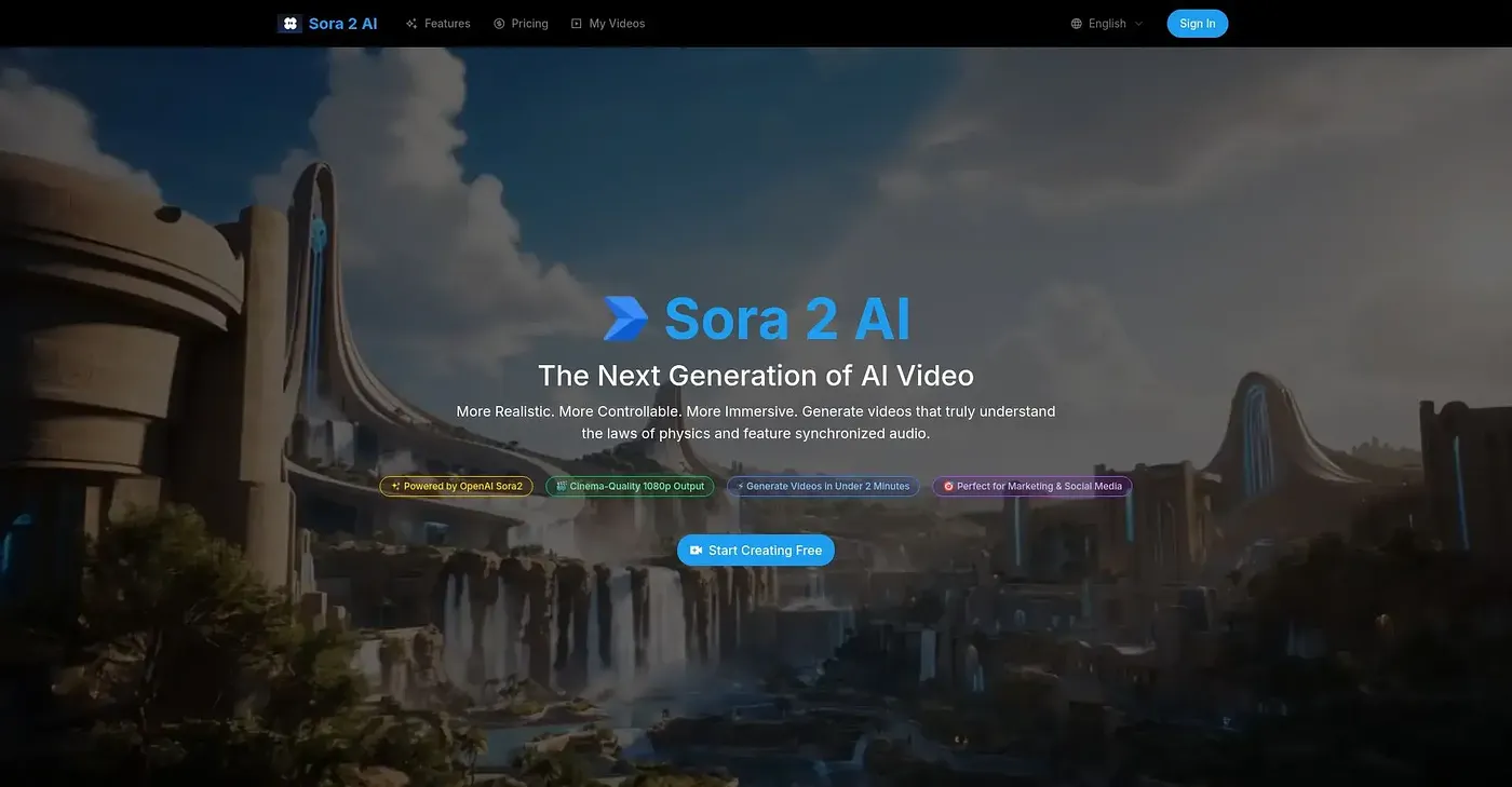 Screenshot of Sora 2 Tool
