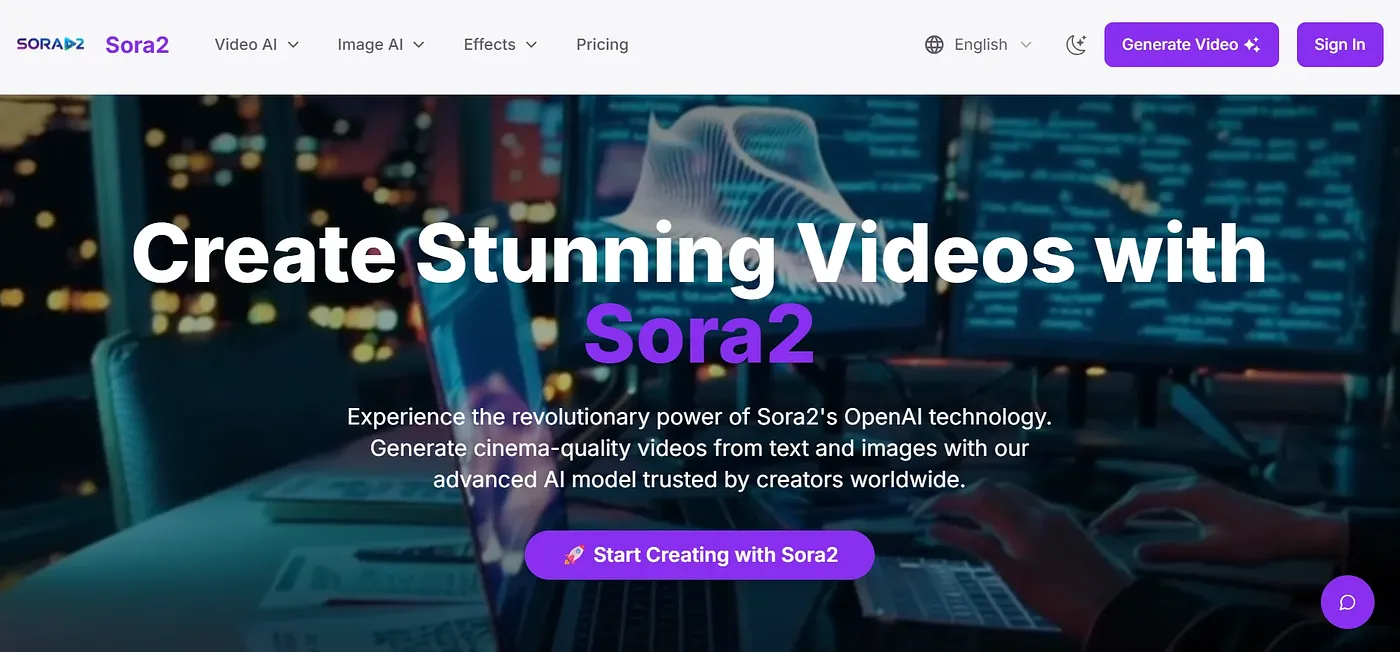 Screenshot of Sora2