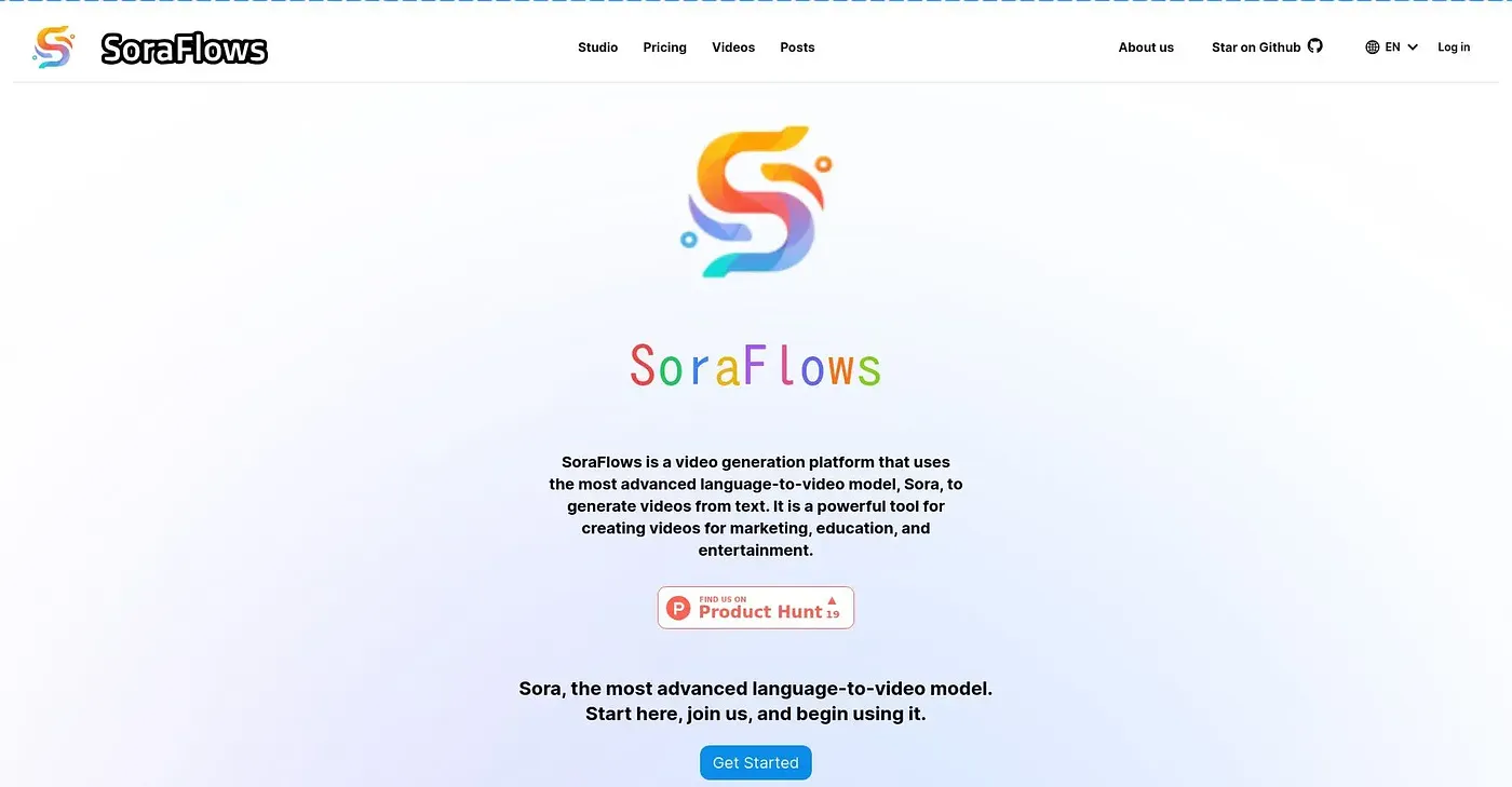 Screenshot of SoraFlows