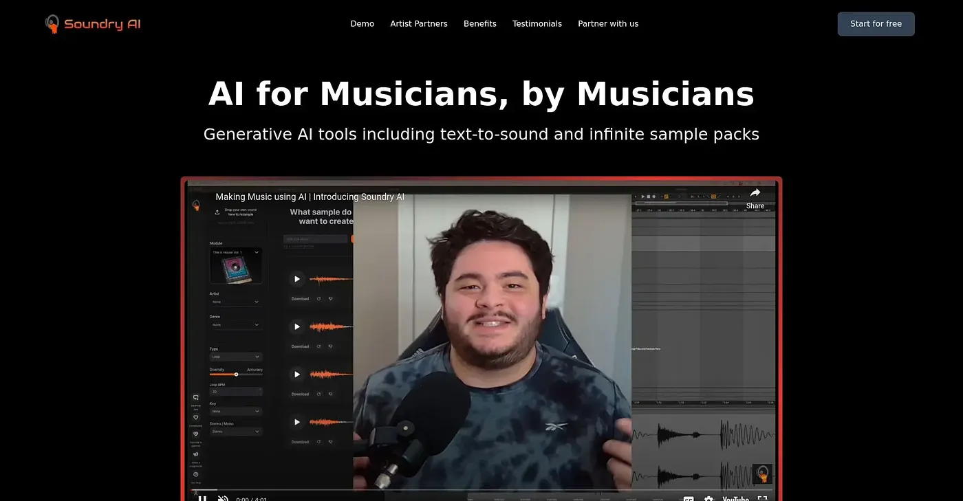 Screenshot of Soundry AI