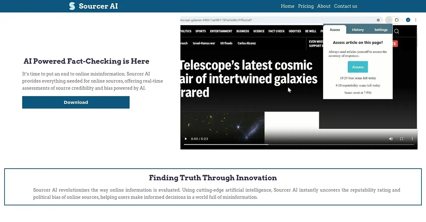 Screenshot of SourcerAI