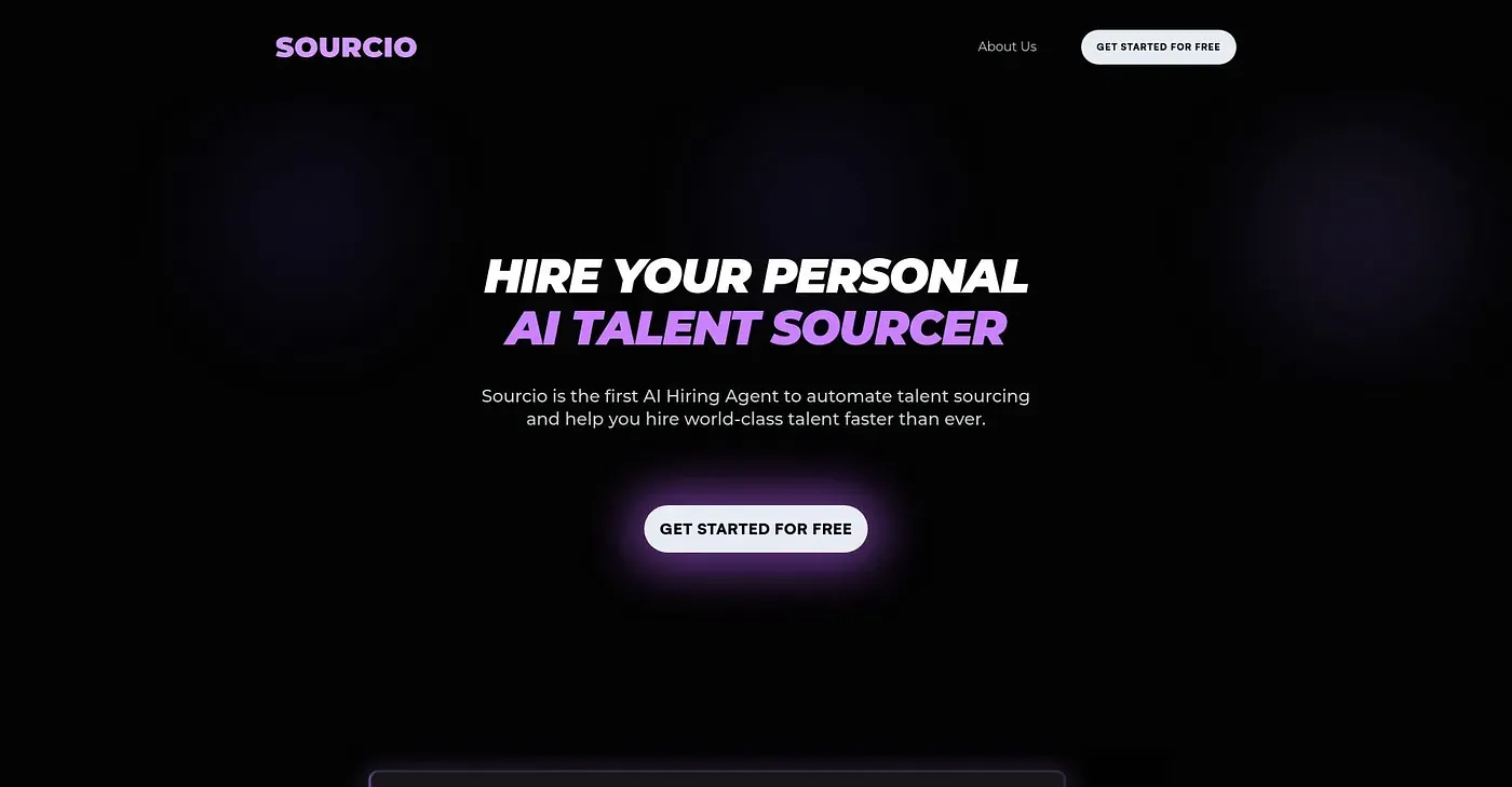 Screenshot of Sourcio