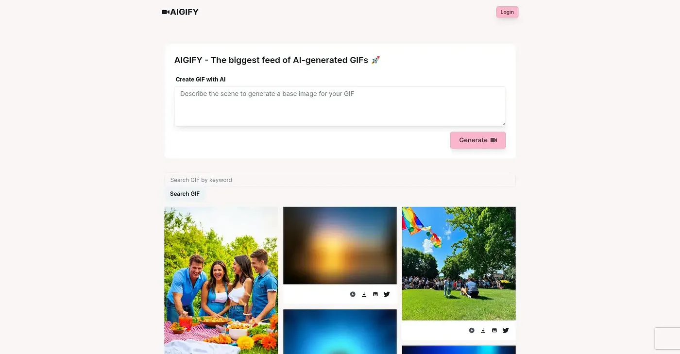 Screenshot of Aigify