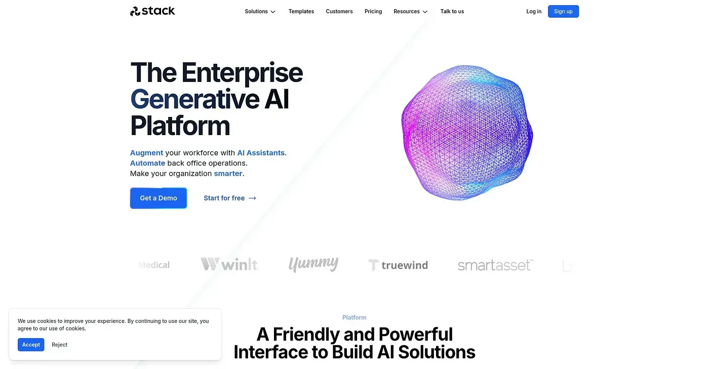 Screenshot of Stack AI