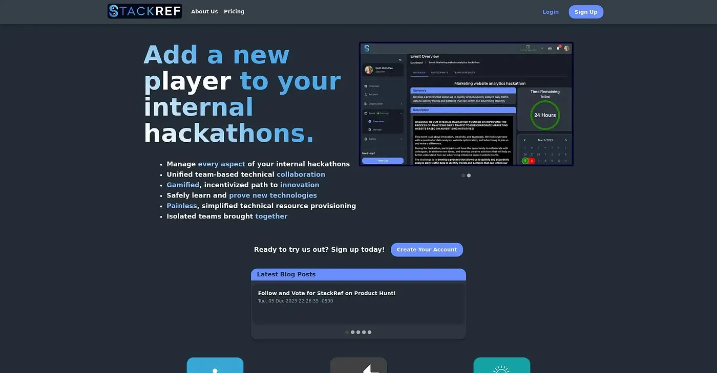 Screenshot of StackRef