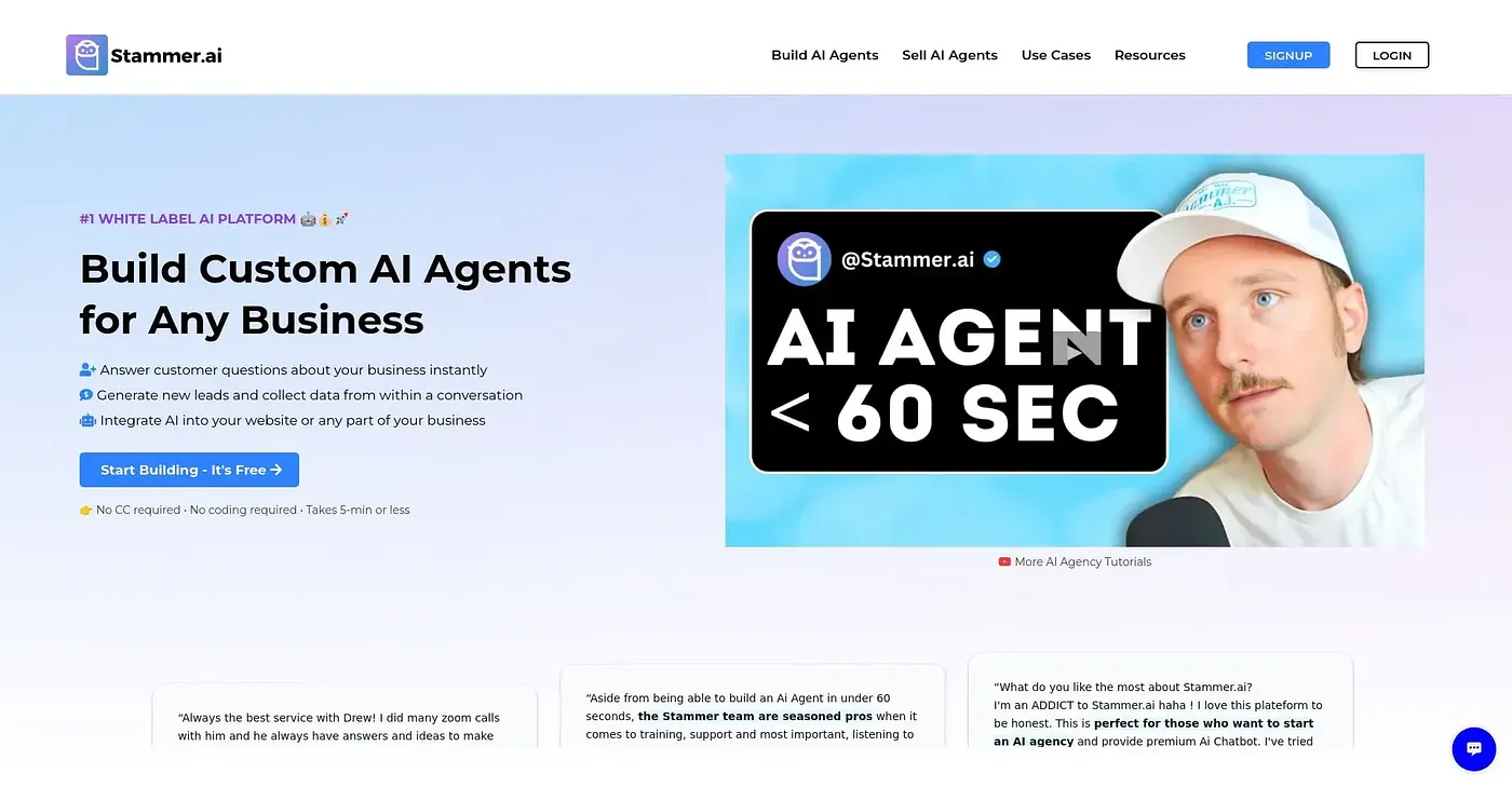 Screenshot of Stammer.ai