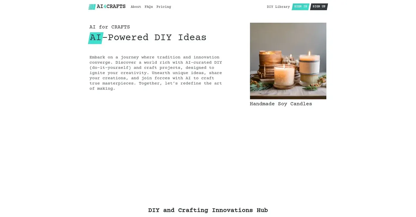 Screenshot of AI 4 Crafts