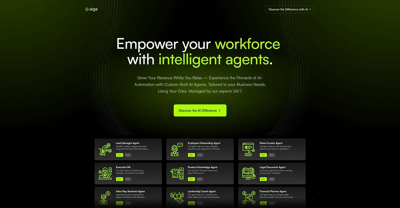 Screenshot of Aiga