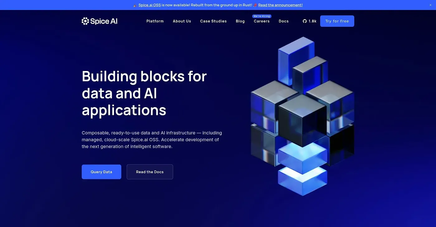Screenshot of Spice.ai