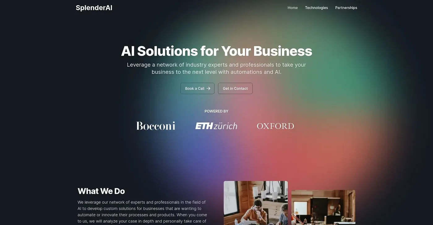 Screenshot of Splender AI