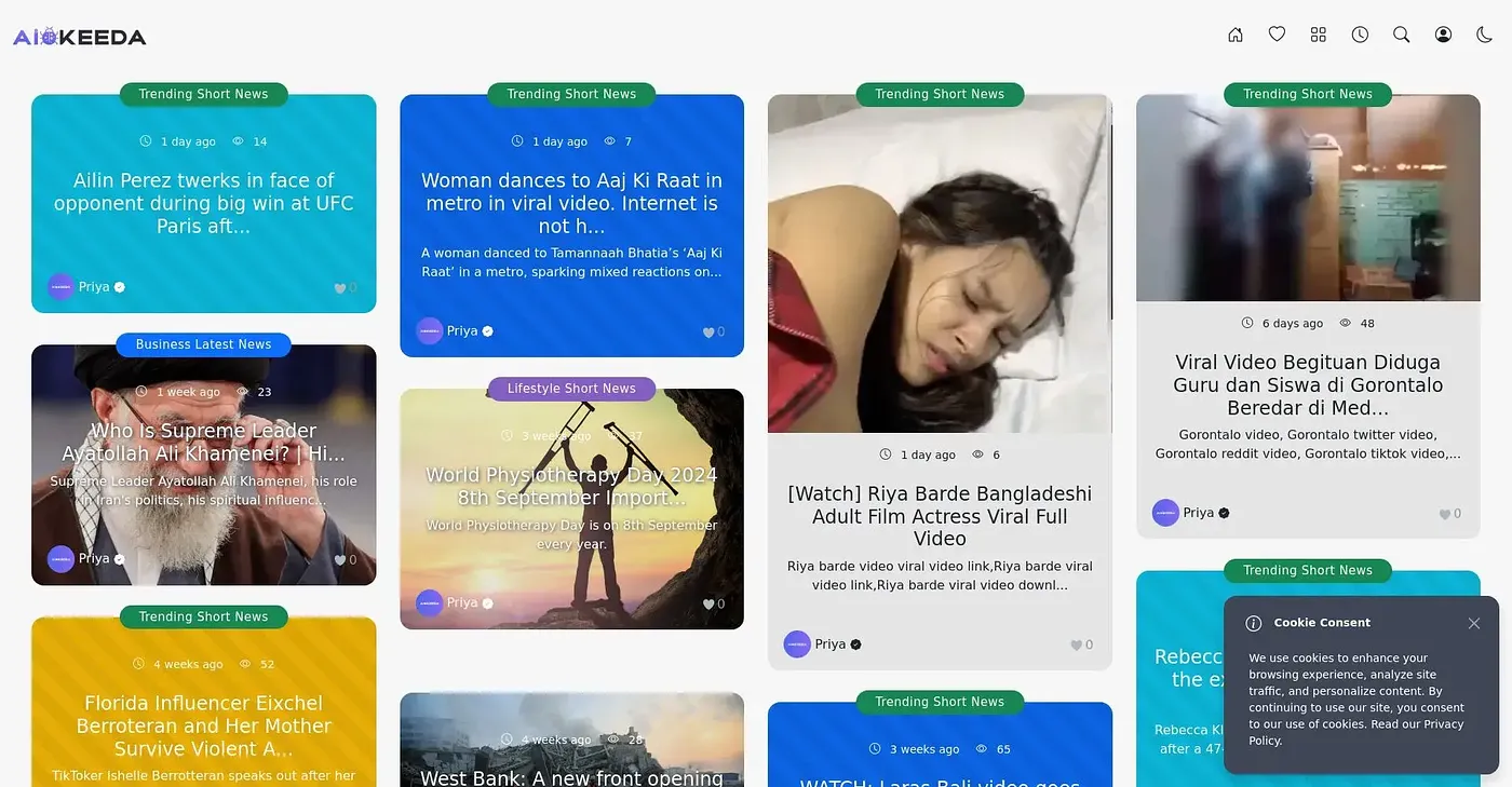 Screenshot of Aikeeda