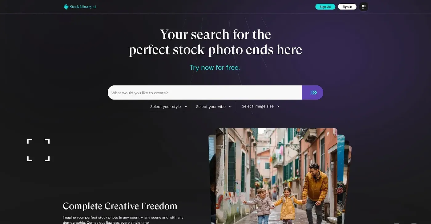 Screenshot of Stock Library AI
