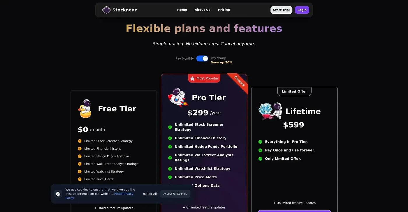 Screenshot of Stock Near
