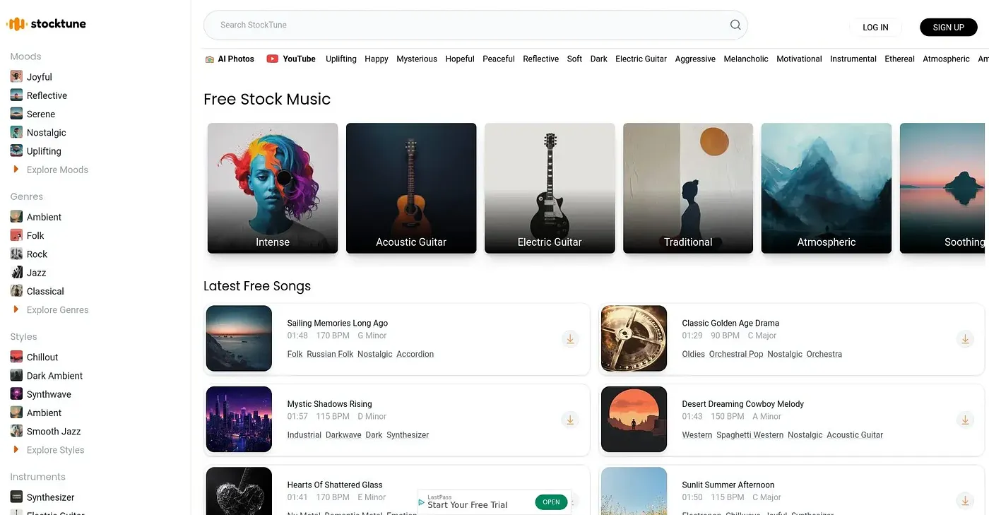 Screenshot of Stock Tune