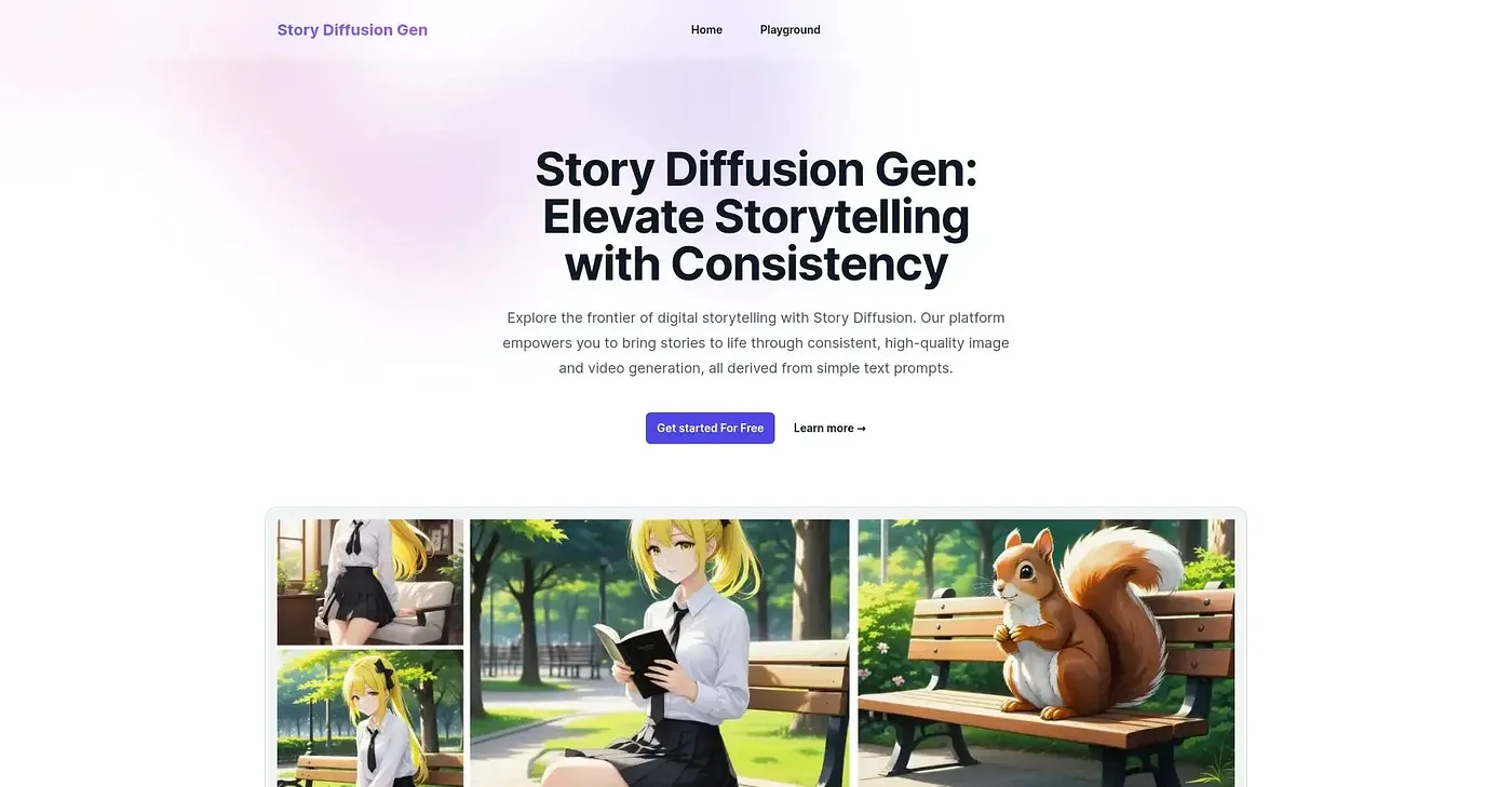 Screenshot of Story Diffusion