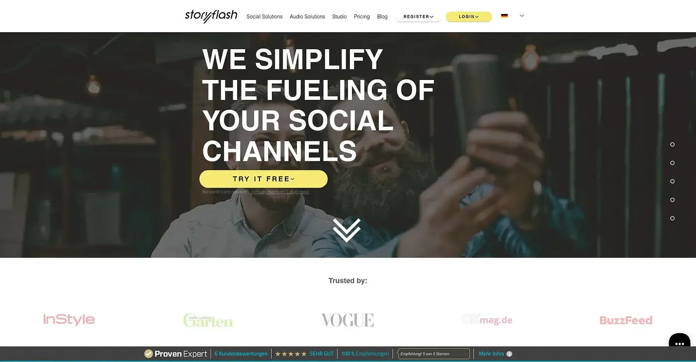 Screenshot of Story Flash