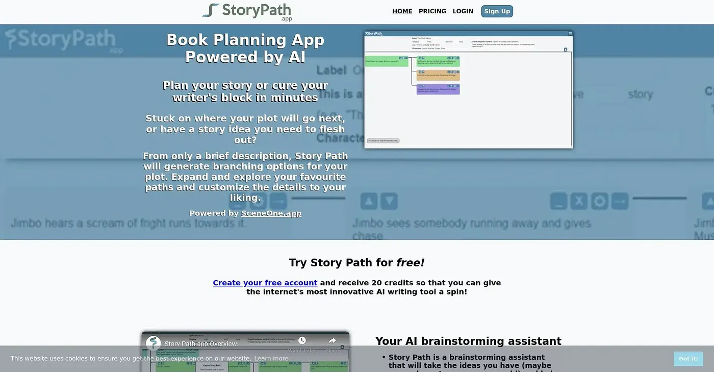 Screenshot of Story Path