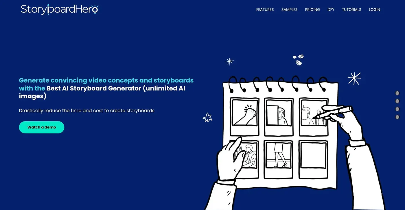 Screenshot of StoryboardHero