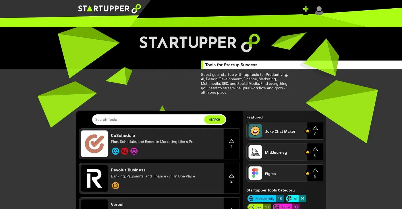 Screenshot of Startupper Tools
