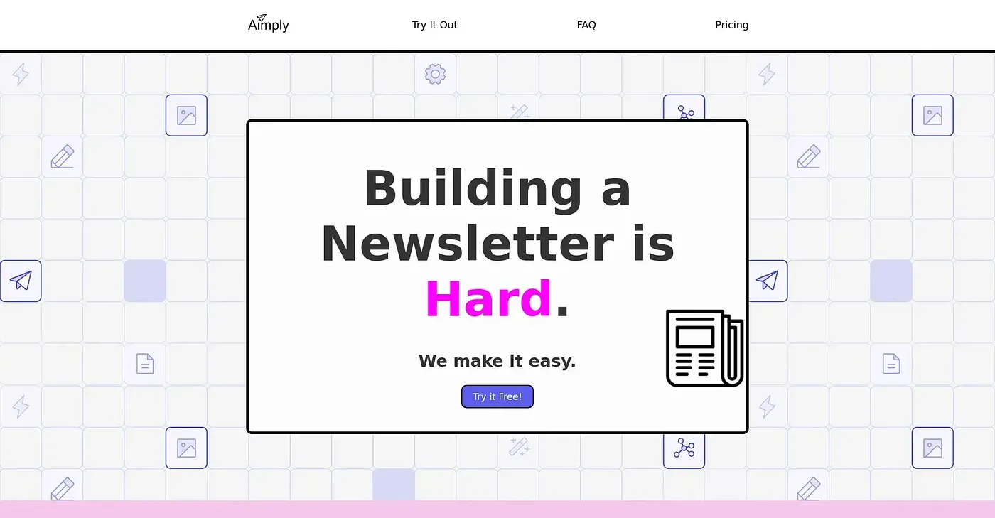 Screenshot of Aimply