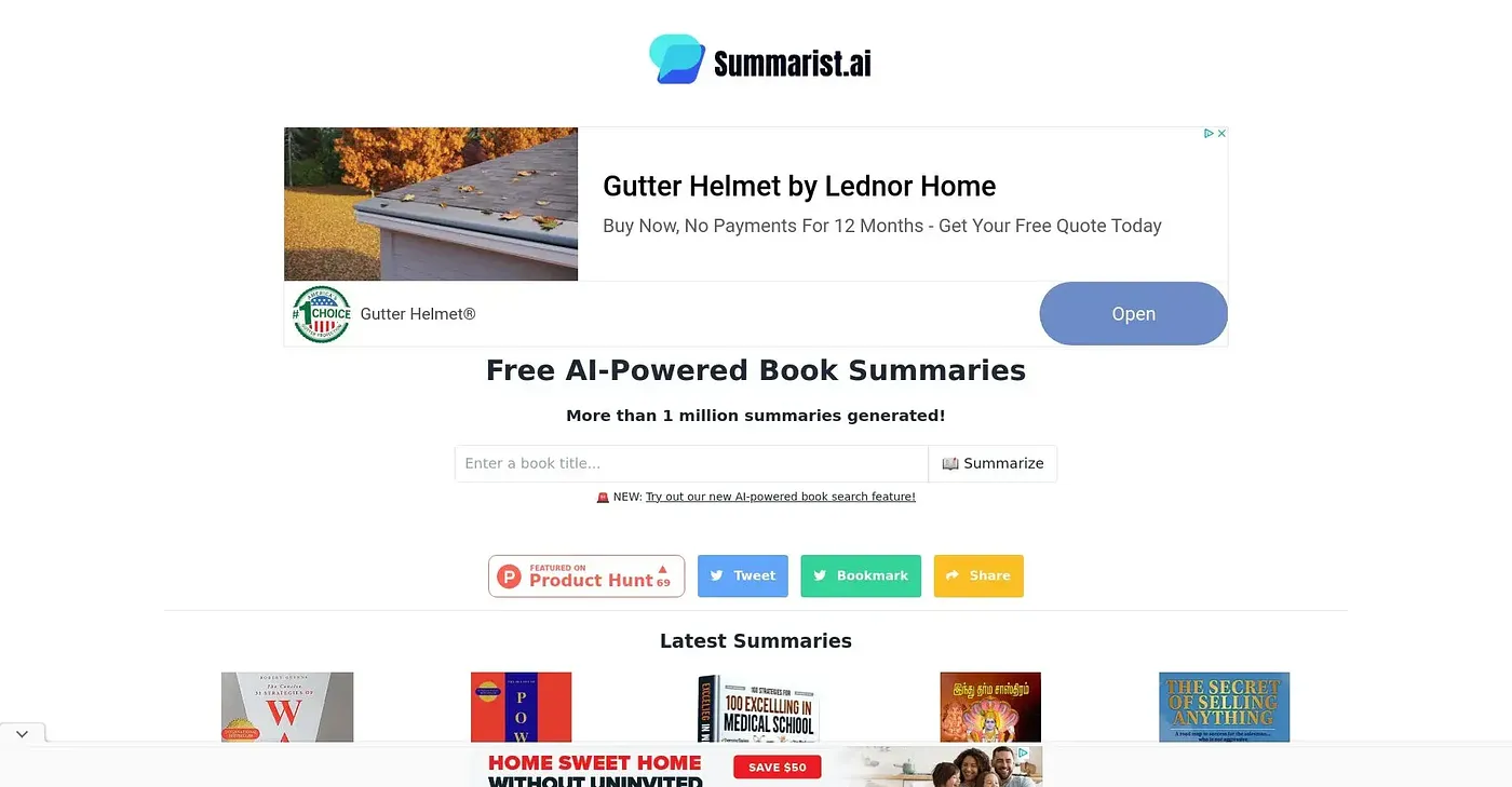 Screenshot of Summarist AI