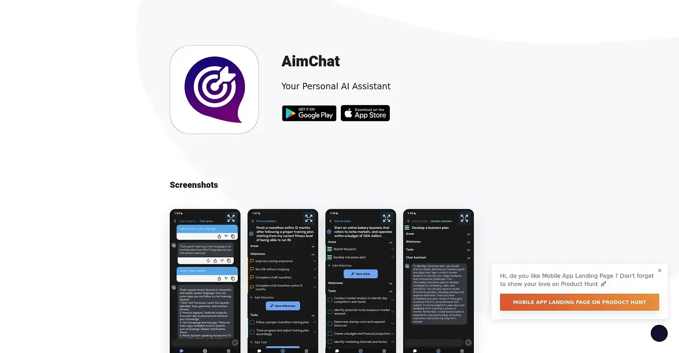 Screenshot of AimChat