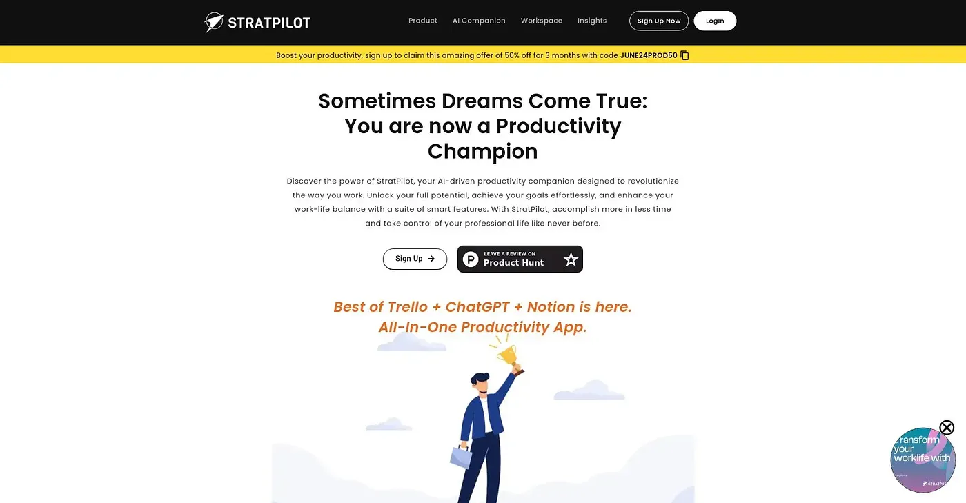 Screenshot of StratPilot AI