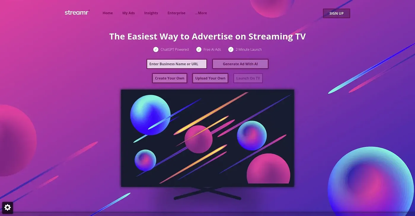 Screenshot of Streamr AI