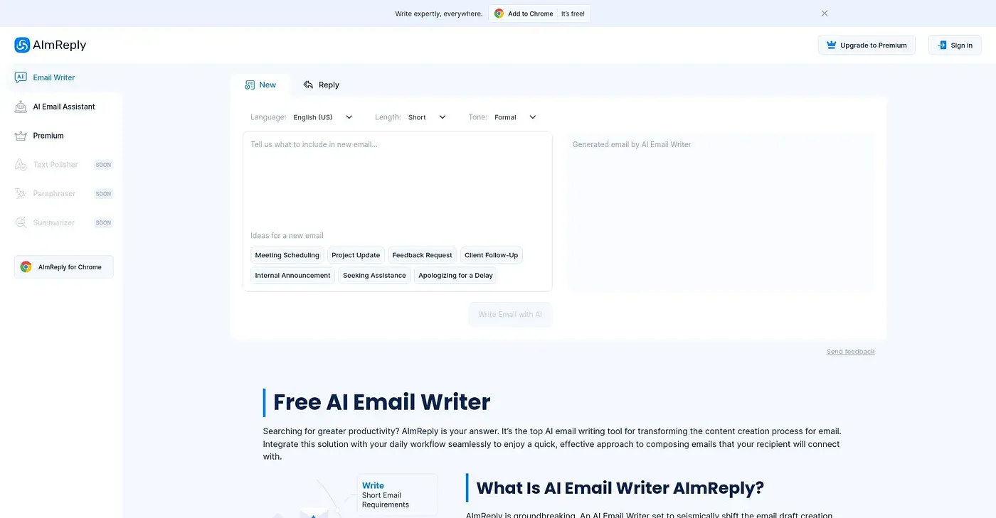 Screenshot of AimReply