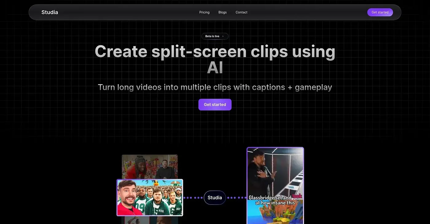 Screenshot of Studia AI