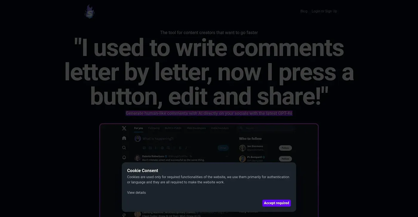 Screenshot of Super Comments Chrome Extension