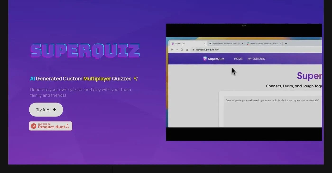 Screenshot of Super Quiz