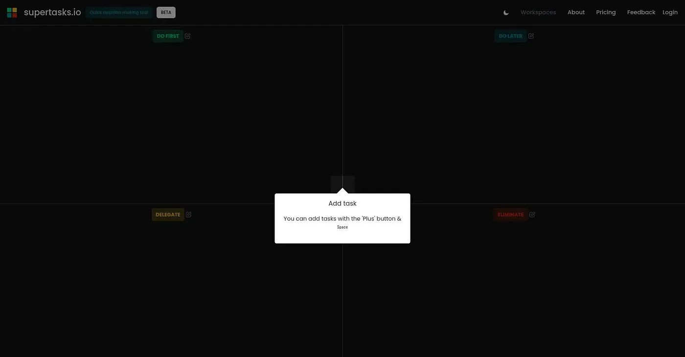 Screenshot of Supertasks