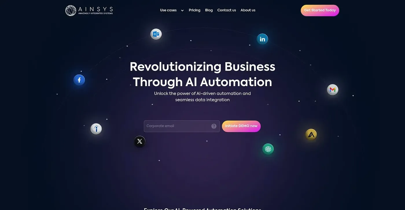 Screenshot of Ainsys