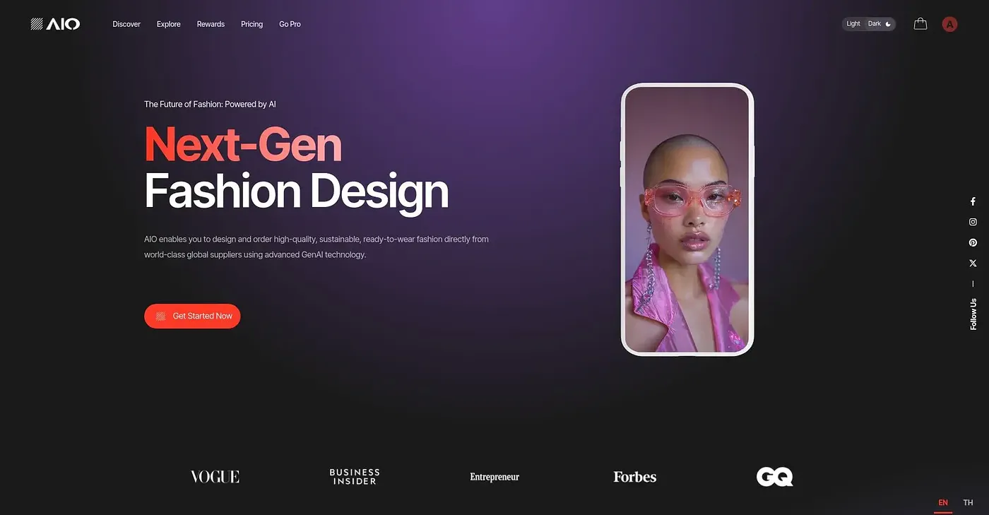 Screenshot of Aio Wear