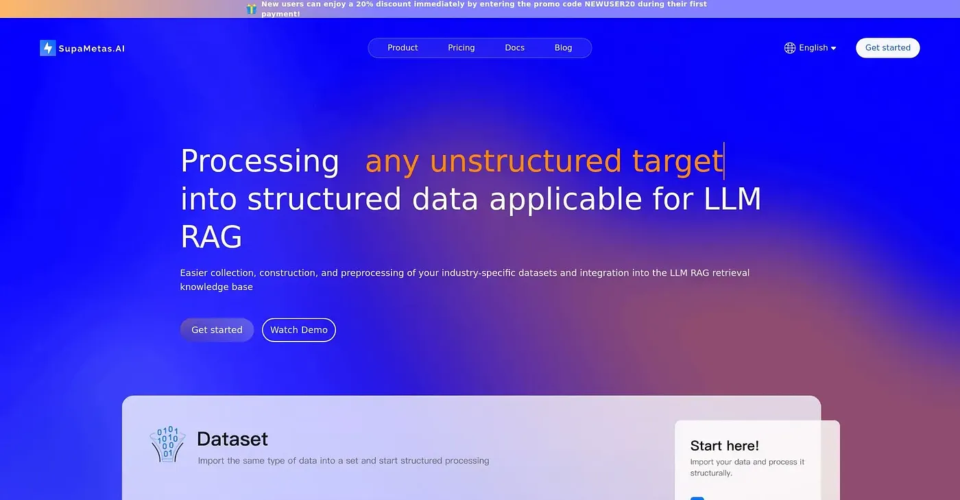 Screenshot of Supametas AI